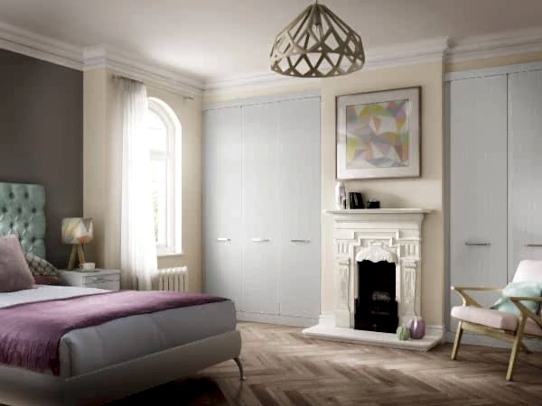 Radley White Ash Slab Astley fitted wardrobe range