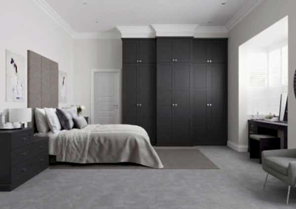 TORINO MATT GRAPHITE fitted wardrobe range with matching furniture