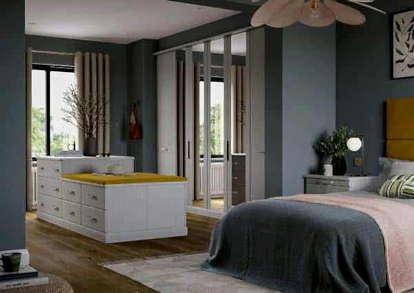 welford fitted bedroom range white ash