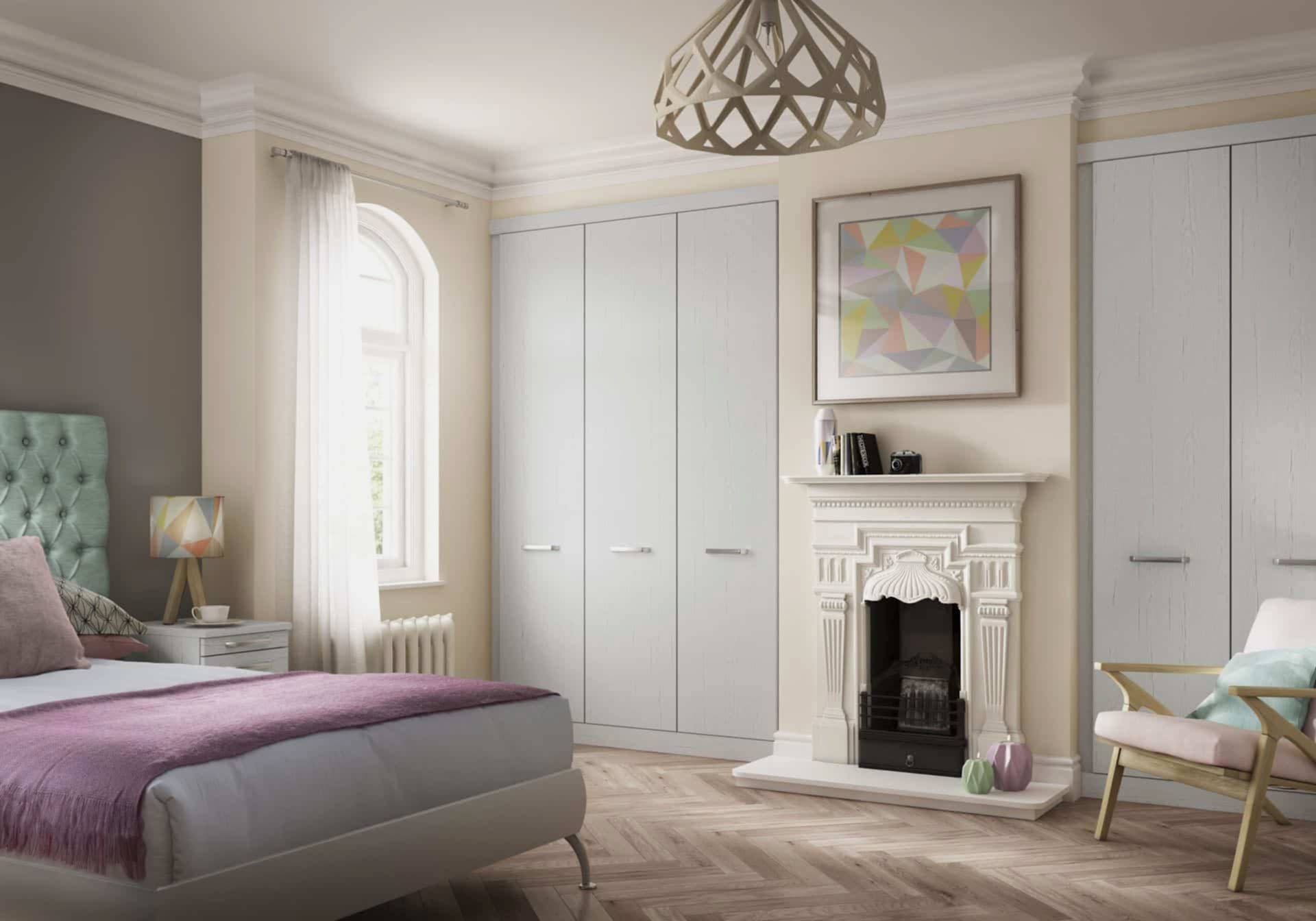 Radley-White-Ash-Slab Astley fitted wardobe range Radley White Ash Slab Astley fitted wardrobe range